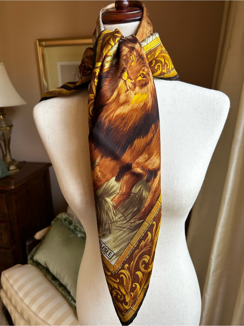 NWOT Carlisle “Safari” luxury silk scarf